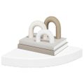 vidaXL Plávajúce rohové police 2 ks, biele 25x25x3,8 cm, MDF