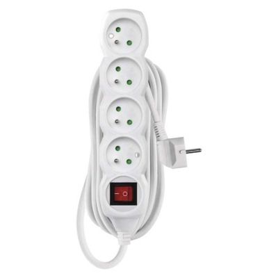 Prodlužovací kabel EMOS P1417R s vypínačem, 4 zásuvky, 7m, bílý