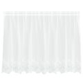 vidaXL Čipková záclona Biela 200 x 120 cm Polyester