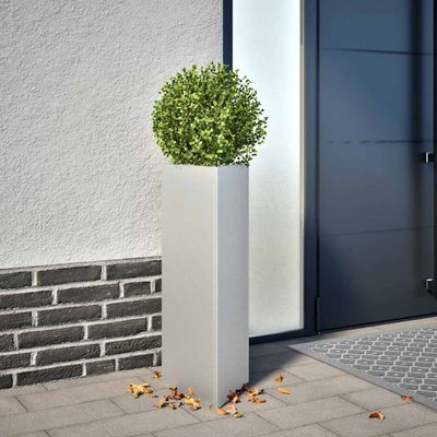vidaXL Záhradné kvetináče 2 ks trojuholník 30x26x75cm pozinkovaná oceľ