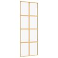 vidaXL Posuvné dvere zlaté 76x205 cm číre ESG sklo a hliník