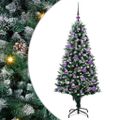 vidaXL Umelý vianočný stromček Zelená 150 cm PVC a Oceľ a Plast