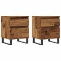 vidaXL Nočné stolíky 2 ks staré drevo 40x35x50 cm kompozitné drevo
