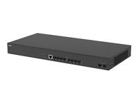 Prepínač - združenie optických vlákien - riadený - 8 x 10 gigabitov SFP+ + 2 x 25 Gigabit SFP28 - desktop, Lze montovať do rozvádzača - kompatibilný s TAA