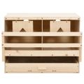 vidaXL Hniezdo pre sliepky 2 priehradky 63x40x45 cm borovicové drevo