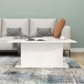 vidaXL Konferenčný stolík, lesklý biely 102x55,5x40cm kompozitné drevo