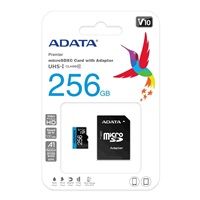 ADATA MicroSDHC karta 256GB UHS-I Class 10, Premier + adaptér