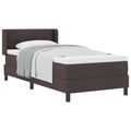 vidaXL Posteľ s pružinovým rámom Tmavohnedá 200 x 80 cm látka