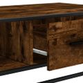 vidaXL Konferenčný stolík dymový dub 100x57x35 cm kompozit.drevo a kov