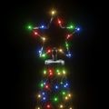 vidaXL Vianočný stromček s kovovým stĺpikom 1400 LED, farebný 5 m