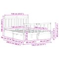 vidaXL Rám postele 2 pcs Včelí hnedý 205,5 x 145,5 x 100 cm