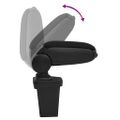 vidaXL Lakťová opierka do auta čierna 15x32x(40-52) cm ABS