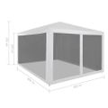 vidaXL Párty stan so 4 sieťkovanými bočnými stenami 3x3 m