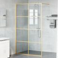 vidaXL Stena walk-in sprchy Zlatá 115 x 195 cm tvrdené sklo