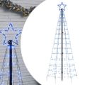 vidaXL LED vianočný stromček s hrotmi 220 LED modré 180 cm