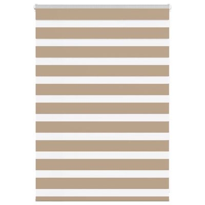 vidaXL Zebrová roleta pieskovo hnedá 110x100 cm šírka látky 105,9 cm polyester