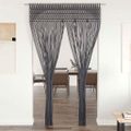 vidaXL Záclona macrame antracitová 140x240 cm bavlna