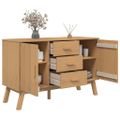vidaXL Komoda OLDEN, hnedá 114x43x73,5 cm, borovicový masív