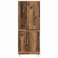 vidaXL Highboard Staré drevo 69,5 x 34 x 180 cm Kompozitné drevo