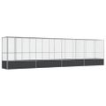 vidaXL Voliéra s nadstavcom strieborná 834,5x107x212 cm oceľ