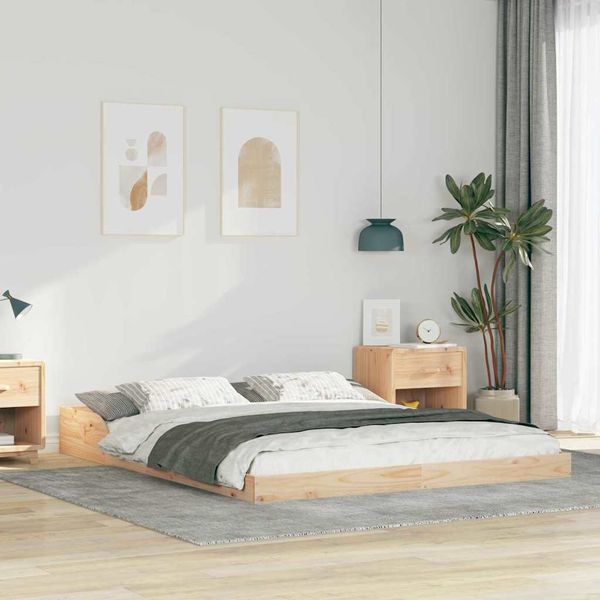 vidaXL Rám postele Hnedá 160 x 210 cm Masívne borovicové drevo