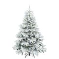 vidaXL Umelý vianočný stromček s 150 LED-i Biela 150 cm PE a PVC