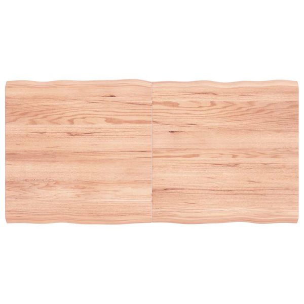 vidaXL Stolová doska svetlohnedá 120x60x(2-4)cm ošetrený masív hrany