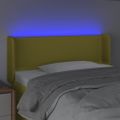 vidaXL Čelo postele s LED zelené 83x16x78/88 cm látka