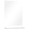 vidaXL Nástenné zrkadlo s poličkou 50x60 cm, tvrdené sklo