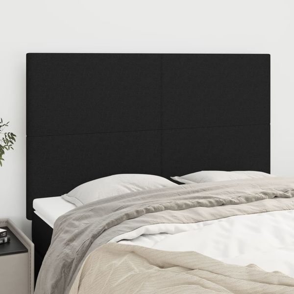 vidaXL Čelo postele čierne 144x5x118/128 cm látkové