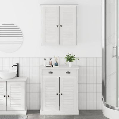 vidaXL Sada kúpeľňového nábytku VIGO 2 pcs Biela a antik biela