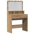vidaXL Toaletný stolík Remeselný dub 80 x 41 x 134,5 cm