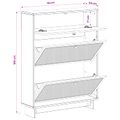 vidaXL Skriňa na topánky EDE 78 x 24 x 103 cm Kompozitné drevo