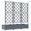 vidaXL Záhradný kvetináč 3 ks Svetlosivá 120 x 40 x 125,5 cm PP