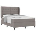 vidaXL Posteľ s pružinovým rámom Sivohnedá 140 x 190 cm látka