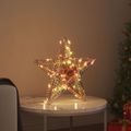 vidaXL 3D hviezda 50 LED Teplá biela 55 x 52.5 x 9 cm PET