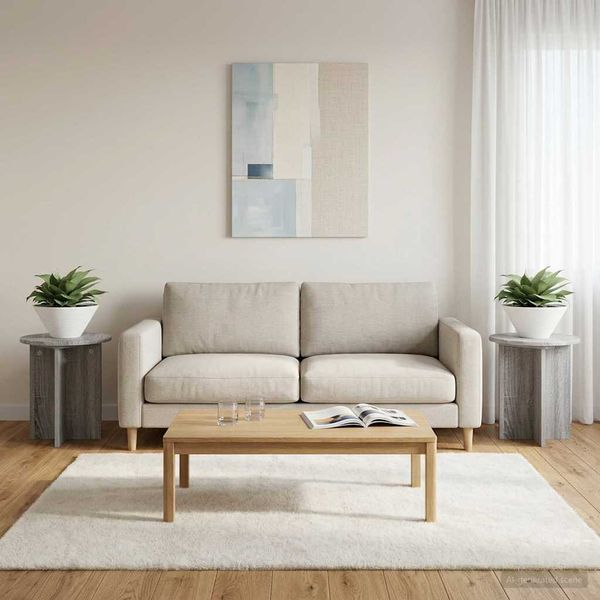 vidaXL Stojan na rastliny 2 pcs Sivá sonoma 40 x 40 x 40 cm
