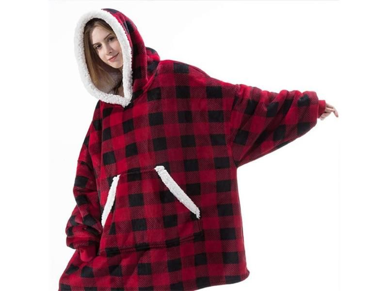 Mikinová deka 4L 10793c Red/black