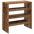 vidaXL Stojany na topánky 2 ks stohovateľné staré drevo 60x30x30,5 cm