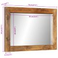 vidaXL Zrkadlo 70x50 cm masívne mangovníkové drevo a sklo