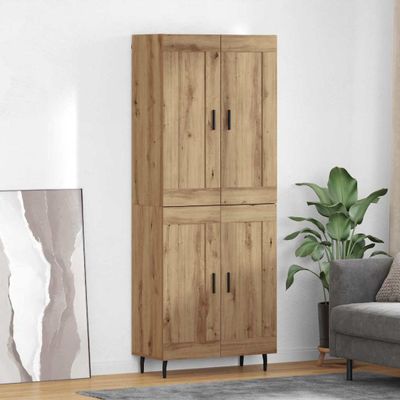 vidaXL Highboard 2 pcs Remeselný dub Kompozitné drevo