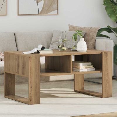vidaXL Konferenčný stolík s úložiskom Remeselný dub 92 x 53 x 45 cm