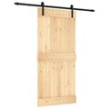 vidaXL Posuvné dvere Prírodná a čierna 95 x 210 cm