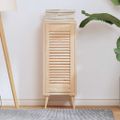 vidaXL Dvere skrinky Louvred Design 69x29,5 cm masívna borovica