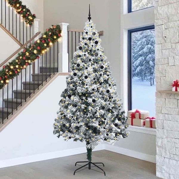 vidaXL Vianočný stromček Zelená 300 cm PVC
