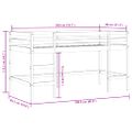 vidaXL Detská vyvýšená posteľ rebrík biela 80x200 cm masívna borovica