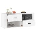 vidaXL TV skrinka biela 100x35x40 cm spracované drevo