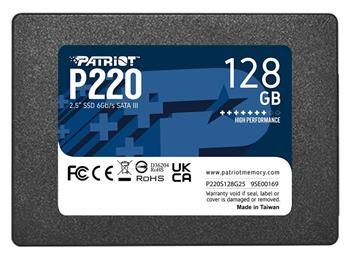PATRIOT P220/128GB/SSD/2.5"/SATA/3R SSD disk, vnútorný, 128 GB, 2,5", SATA III, 7 mm