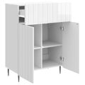 vidaXL Servírovacia skriňa Biela s vysokým leskom 66 x 34,5 x 92 cm