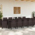 vidaXL Záhradný jedálenský set 13 ks Hnedá a antracitová